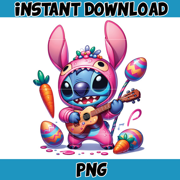 Pink Cartoon Stitch Png, Cartoon Easter Png, Stitch Easter Png, Happy Easter Day Png, Funny Easter Png, Instant Download (4).jpg