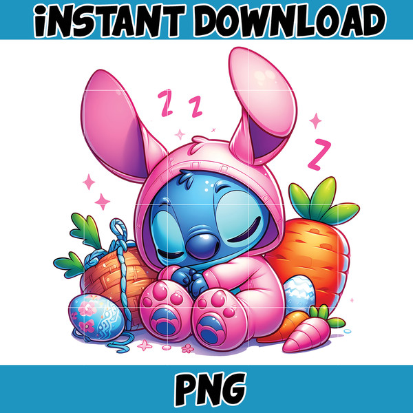 Pink Cartoon Stitch Png, Cartoon Easter Png, Stitch Easter Png, Happy Easter Day Png, Funny Easter Png, Instant Download (5).jpg
