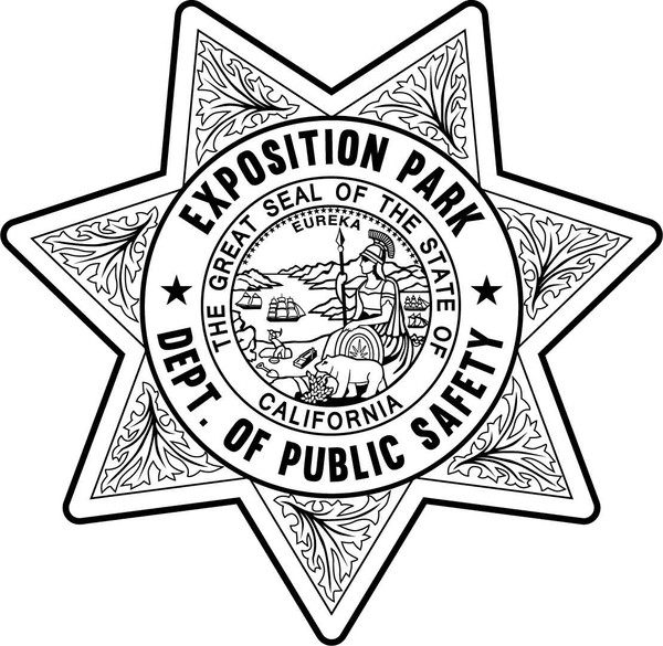 California Highway Patrol Exposition park Dept of public safety badge vector file.jpg