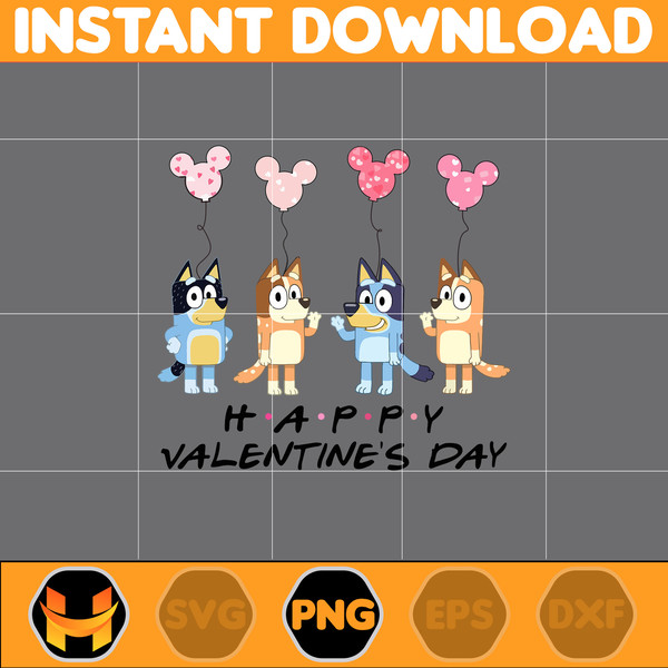 Bluey And Bingo Couple Png, Bluey Valentines Day Png, Bluey Dogs Valentine'S Day, Happy Valentine'S Day Png (5).jpg
