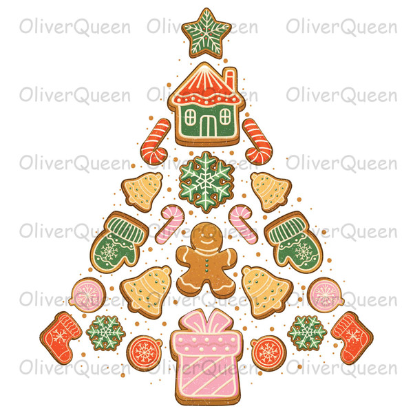Christmas tree cookie, Christmas png, Gingerbread Christmas.jpg