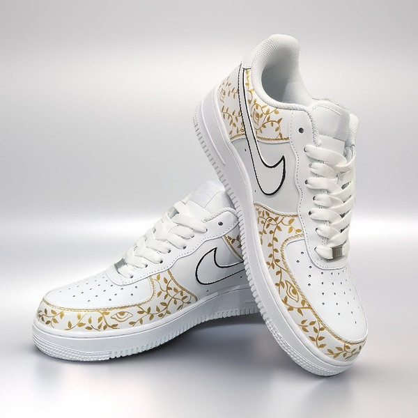 custom inspire shoes nike air force 1 snake unisex luxury white gold sneakers personalized gift  1.jpg