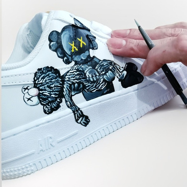 Kaws custom shoes nike air force 1 unisex fashion sneakers sexy white black customization sneakers personalized gifts 5.jpg