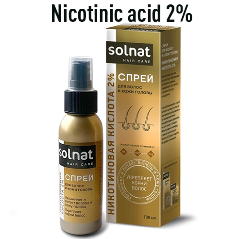 Hair spray Nicotinic acid 2% 100ml / 3.38oz