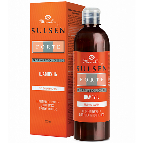 Sulsen Forte Anti Dandruff Shampoo with Selenium Sulfide by Mirrolla 500ml