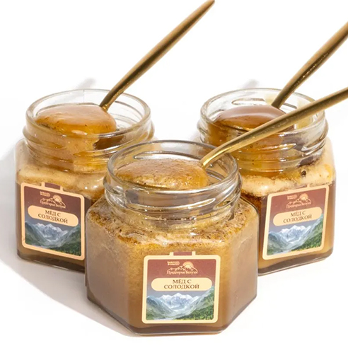 Natural mountain honey with licorice 140g / 4.93oz