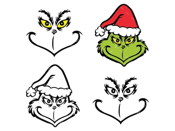 Grinch Face SVG, PNG, Cricut, Grinchy face Svg, Christmas Svg, Grinch face cut file.jpg