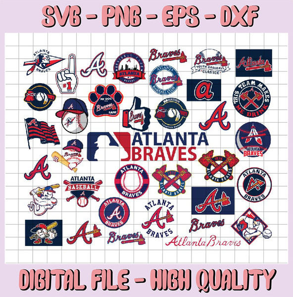 Atlanta-Braves-Svg, Baseball Team Svg, Bundle Svg Files ML B - Inspire  Uplift
