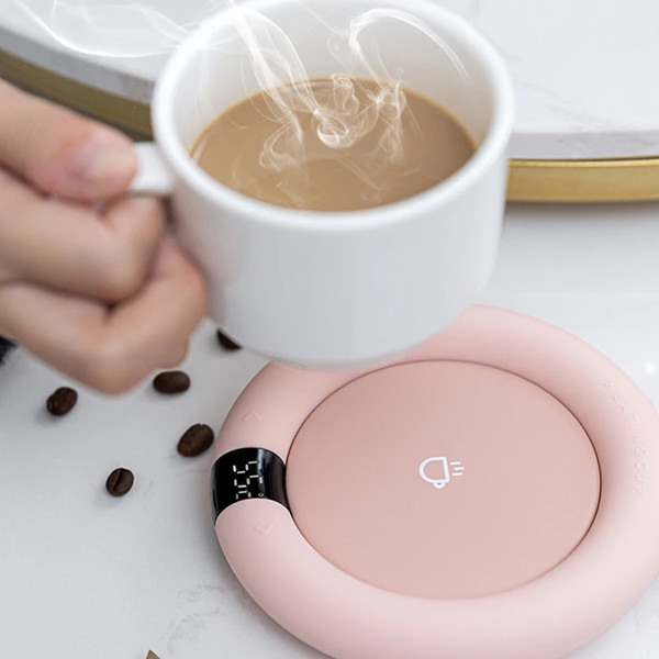 1pc Warm White 55°C Coffee Mug Warmer With Automatic Electric Insulation  Base, Milk Warmer, Smart Electric Cup Warmer
