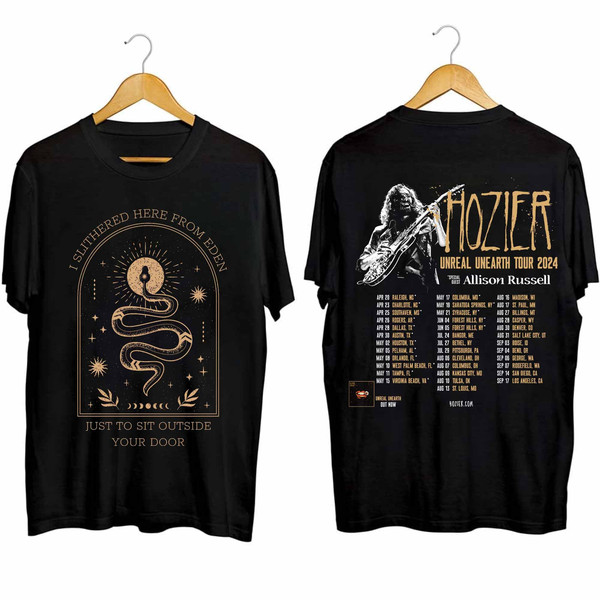 Hozier 2024 Tour Vintage Shirt, Hozier Unreal Unearth Tour 2024 Shirt, Hozier Tour Merch, Hozier Unreal Unearth Album, Hozier Fan Gift.jpg