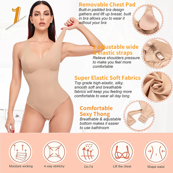Belly Control Waist & Breast Shaper Bodysuit - Inspire Uplift