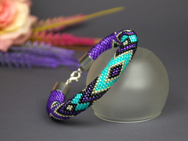 Bead crochet kit bracelet, DIY jewelry, Blue beaded bracelet - Inspire  Uplift