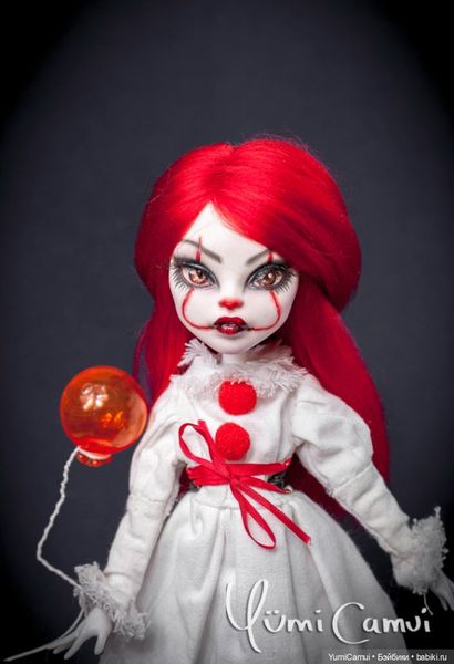 OOAK Monster High Pennywise clown doll by Yumi Camui - Inspire Uplift