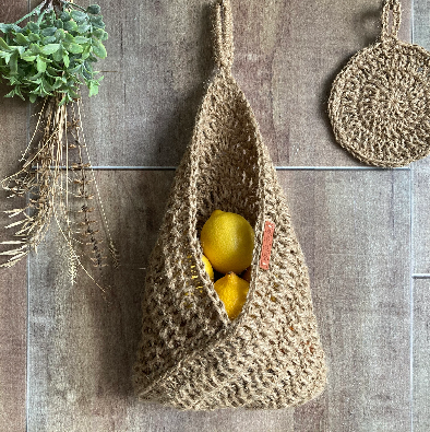Hanging Wall Baskets, Vegetable Baskets, Jute Hanging Fruit