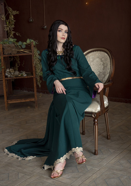 Morgana Pendragon cosplay costume - Medieval Style Green Dre - Inspire ...