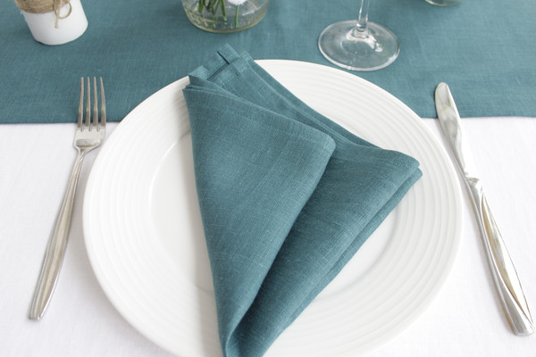 Yellow linen napkins set / Cloth napkins / Custom dinner nap - Inspire  Uplift