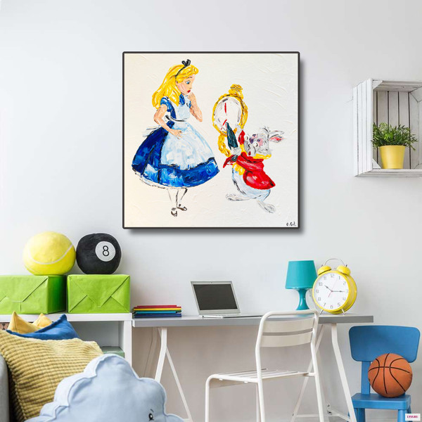 Disney Alice in Wonderland, Wall Art Decor, Print Size 8.5 x 11, unframed,  Room, Nursery, Studio, Office, kids gifts