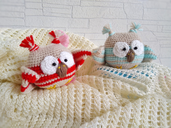 Hand Crochet Owl With Glasses Stuffed Toys Animals Birds Kni - Inspire  Uplift