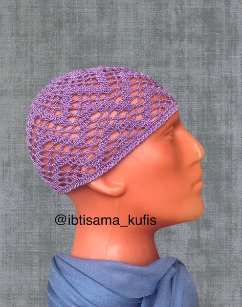 Crochet bucket hat mesh cotton slouchy skully beanie hats