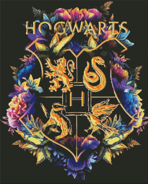 Hogwarts Cross Stitch Pattern / Harry Potter Cross Stitch - Inspire Uplift