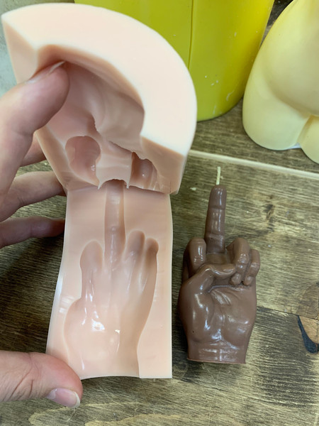 Candle Mold / Resin Mold / Soap Mold : “Hand mold/Rock Gestu - Inspire  Uplift