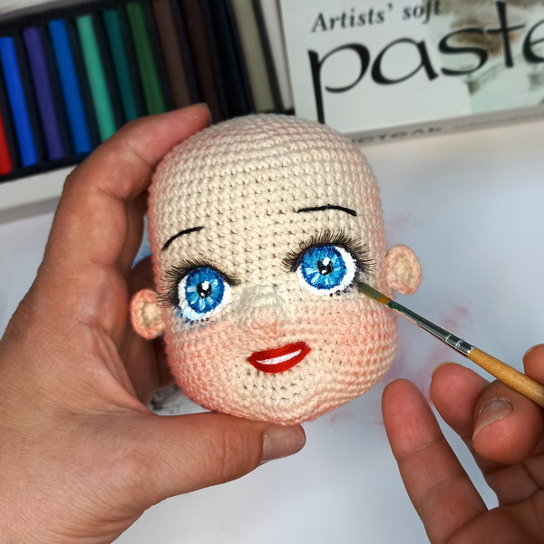 Doll face pattern Amigurumi doll eyes pattern PDF in Englis - Inspire Uplift