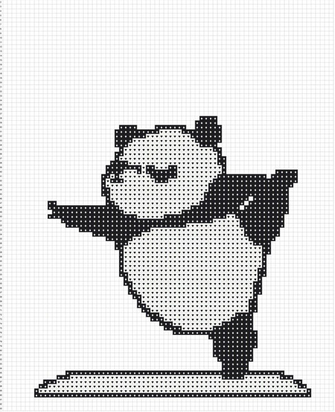 Panda Yoga Cross Stitch Pattern, Easy Counted Cross Stitch Chart for  Plastic Canvas, Embroidery, Sport Life instant Download PDF 