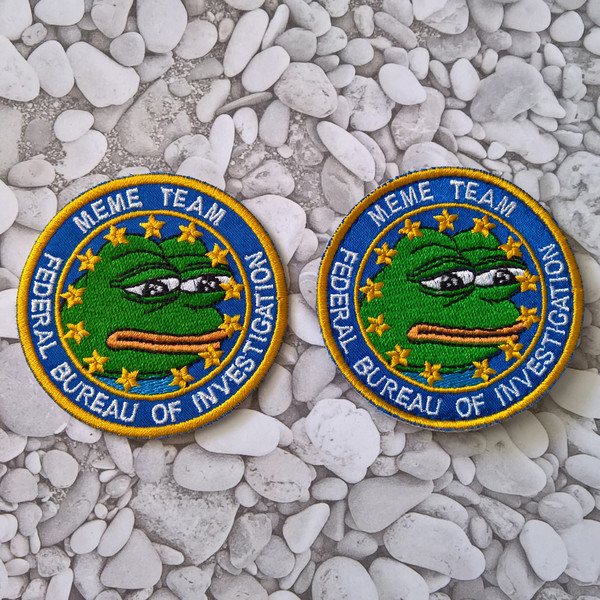 Pepe The Frog Patch Meme Team Patch Sew on or Hook and Loop