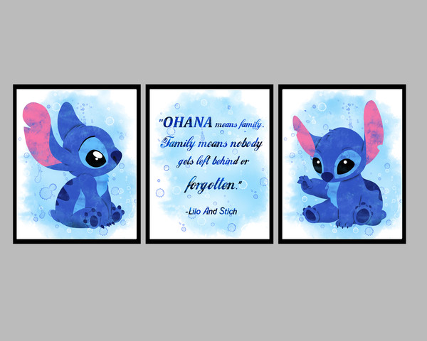 Lilo & Stitch Set Disney Art Print Digital Files nursery - Inspire Uplift