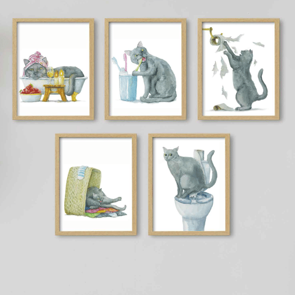 Cat Print Bathroom Art Decor britishbaths-set1-new-3.jpg