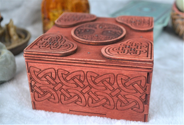 Secret lock wooden box Viking Heart. Viking Secret Storage f - Inspire  Uplift