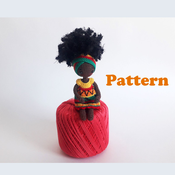 Crochet Starter Kit Black Afro Doll Bukle 