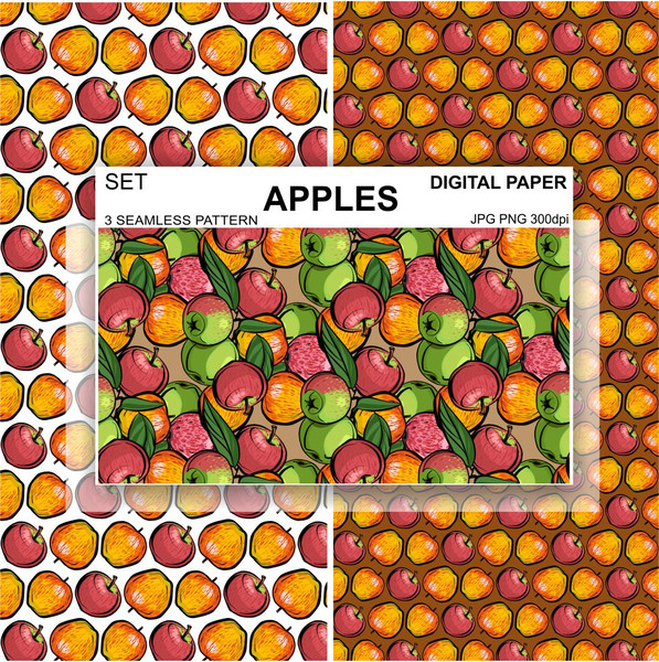 Seamless-pattern-apples-wallpaper-design