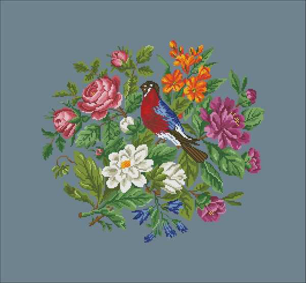 Цветы и птица 10.2.jpg