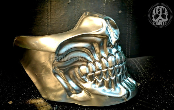 skull blue mask for human jaw