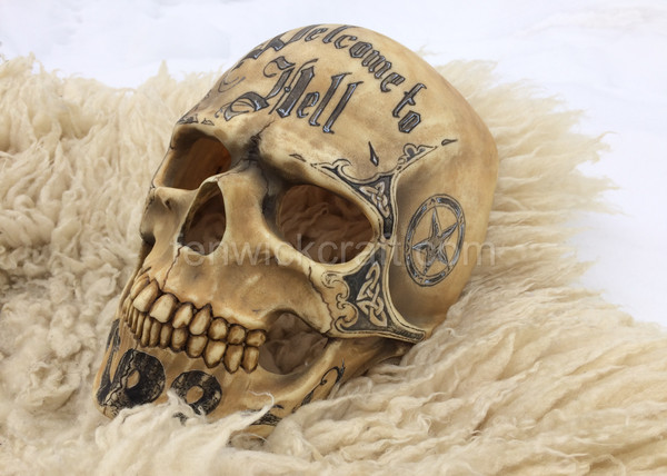 skull mask with dragon tattoos