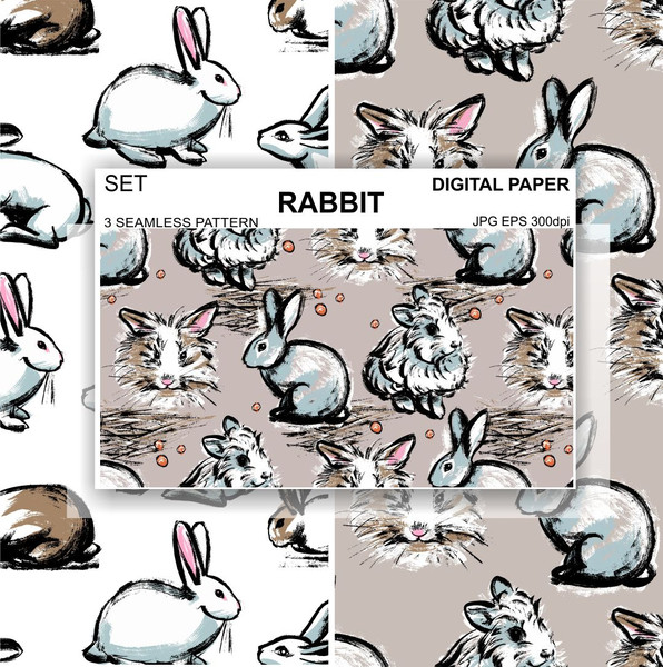 Seamless-Pattern-Easter-Bunnies-Drawing