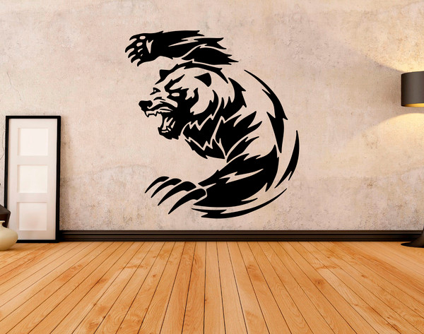 Angry Bear Ferocious Grizzly Beast Sticker