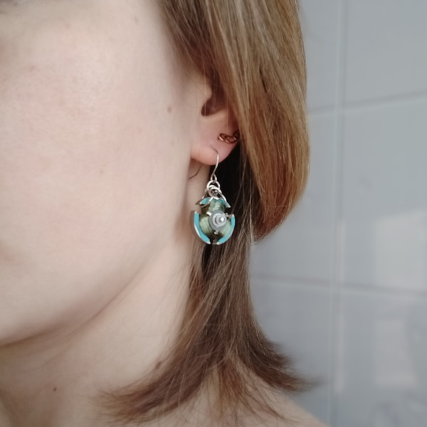 small-earrings-green-color-recycled