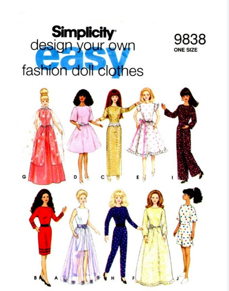 Sewing patterns for dummies 11 1/2 Barbie doll Fashion doll - Inspire  Uplift
