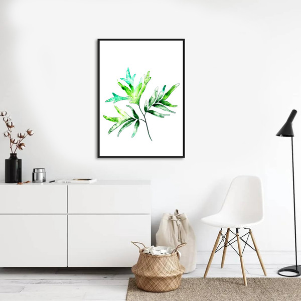 Abstract leaves painting, Watercolor painting printable, Bot - Inspire ...