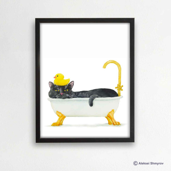 Black Cat Print Cat Decor Cat Art Home Wall-73-1.jpg