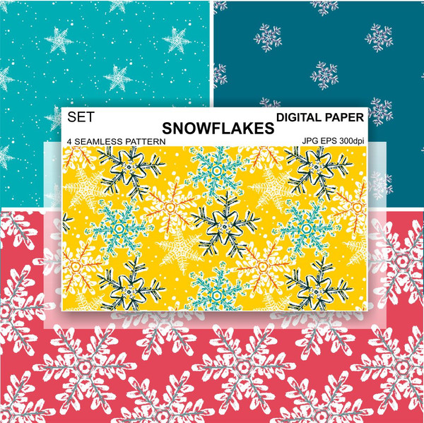 Seamless-pattern-snowflakes-paper-digital