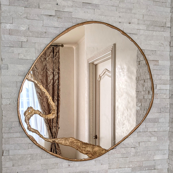 Asymmetrical mirror wall decor Irregular mirror Contemporary - Inspire  Uplift