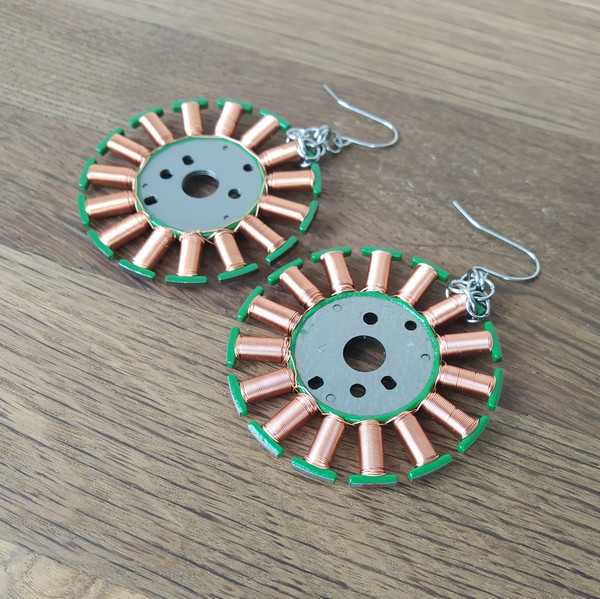cybercore-Copper-wire-wrapped-earrings
