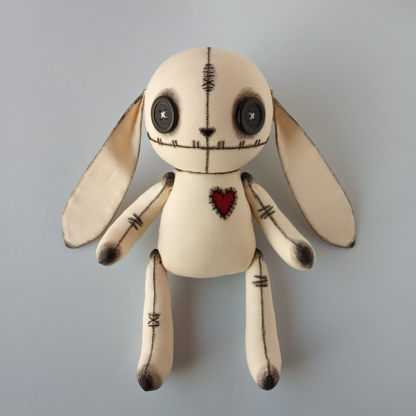 cute creepy bunny plush