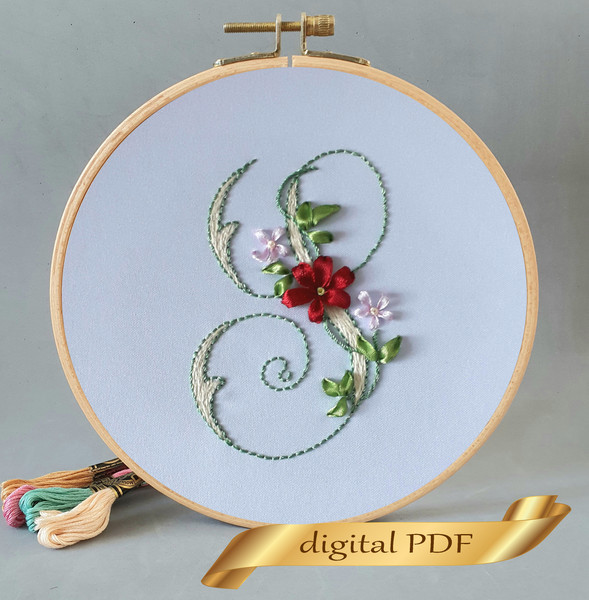 Daisies pattern pdf ribbon embroidery, Easy embroidery DIY, - Inspire Uplift