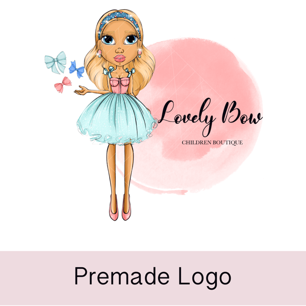 Wonderful bow hair accessories premade logo, small business - Inspire ...