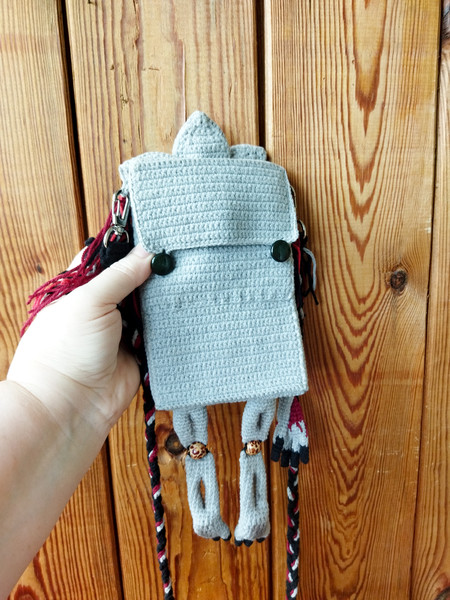 case bag for phone demogorgon crocheted