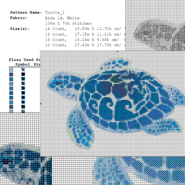 Awesocrafts Cross Stitch Kits Little Turtle Looking for Mom 11CT Stamped  Patterns Easy Cross Stitching Embroidery Needlework Kit Supplies (Turtle)
